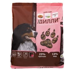 Дилли / Сухой корм для взрослых собак с Рыбой и рисом
