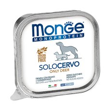 Monge Dog Monoproteico Solo Venison / Влажный корм Паштет Монж Монопротеиновый для взрослых собак Оленина (цена за упаковку)