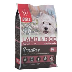 Blitz Sensitive Adult Small Breeds Lamb & Rice / Сухой корм Блиц для взрослых собак Мелких пород Ягненок рис