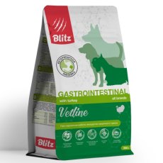 Blitz Vetline Gastrointestinal / Диетический полнорационный сухой корм Блиц для взрослых собак при нарушении работы ЖКТ