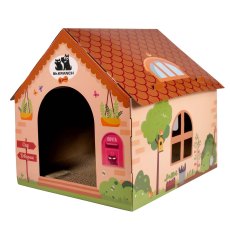 Mr.Kranch / Когтеточка-домик Мистер Кранч из картона с кошачьей мятой Бежевая