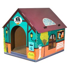 Mr.Kranch / Когтеточка-домик Мистер Кранч из картона с кошачьей мятой Зеленая