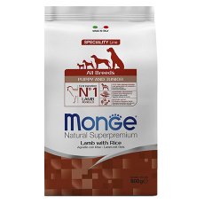 Monge Dog Speciality Puppy & Junior Lamb & Rice / Сухой корм Монж Спешиалити для Щенков всех пород Ягненок с рисом и картофелем