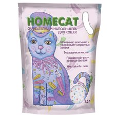 Homecat / Силикагелевый наполнитель Хоумкэт для кошачьего туалета Волшебные кристаллы