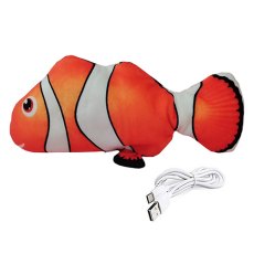 Homecat / Игрушка Хоумкэт для кошек интерактивная шевелящаяся рыба на USB зарядке