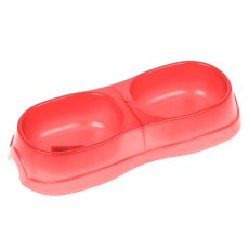 Homecat Atlantis / Миска Хоумкэт для кошек двойная 2 х 300 мл рубиновый перламутр