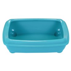Homecat / Туалет Хоумкэт для кошек с бортиком бирюзовый