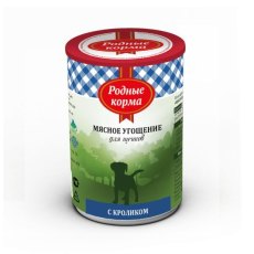 Родные Корма / Консервы Мясное угощение для Щенков с Кроликом (цена за упаковку)