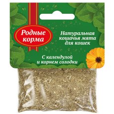 Родные Корма / Кошачья мята с календулой и корнем солодки