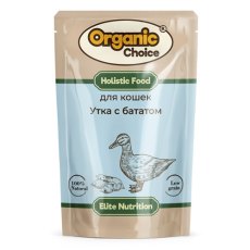 Organic Сhoice / Влажный корм Паучи Органик Чойс для кошек Утка с бататом в соусе (цена за упаковку)