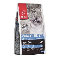 Blitz Sensitive Adult All Breeds Sterillised / Сухой корм Блиц для Стерилизованных кошек всех пород