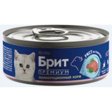 Brit Premium / Риет Брит для котят из Телятины (цена за упаковку)