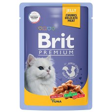 Brit Premium Jelly Tuna / Паучи Брит Премиум для кошек Тунец в желе (цена за упаковку)