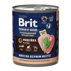 Brit Premium by Nature / Консервы Брит для собак всех пород Индейка и утка (цена за упаковку) Новинка