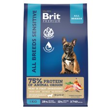 Brit Premium All Breeds Sensitive Turkey & Salmon / Сухой корм Брит Премиум для взрослых собак всех пород с Чувствительным пищеварением Индейка Лосось