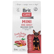 Brit Care Mini Adult Delicious Taste / Сухой корм Брит для взрослых Привередливых собак Мелких пород Индейка утка