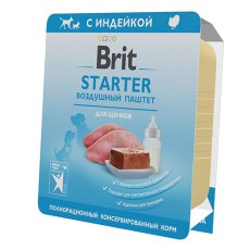 Brit Puppy Starter Воздушный паштет / Влажный корм (Ламистеры) Брит для Щенков с Индейкой (цена за упаковку)