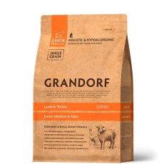 Grandorf Holistic & Hypoallergenic Junior Medium Maxi Lamb & Turkey / Сухой корм Грандорф Низкозерновой для Юниоров Средних и Крупных пород Ягненок Индейка