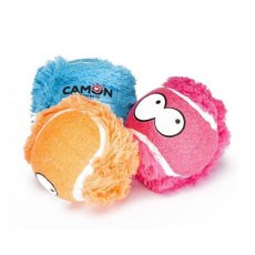 Camon / Игрушка Камон для собак Мяч теннисный с глупым лицом D7 см