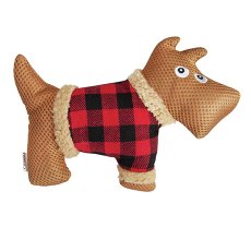 Camon / Игрушка мягкая Камон для собак Собака с пищалкой плоская Красная