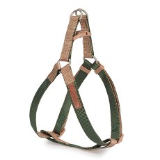 Camon / Шлейка Камон для собак Регулируемая двухцветная Зеленый/Бежевый