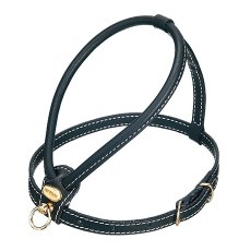 Camon / Шлейка Камон для собак кожаная Черная