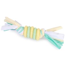 Camon / Игрушка Камон для собак Кольца из ТПР на лентах с узлами Зеленый