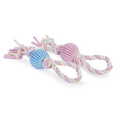 Camon / Игрушка Камон для собак Мяч из ТПР на веревке Розовый