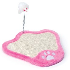 Camon / Когтеточка Камон для кошек с мышкой на пружине Красный