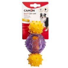 Camon / Игрушка Камон для собак Гантель из ТПР с бубенчиком Желтый