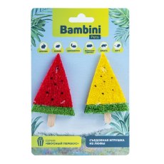 Bambini Pets / Игрушка Бамбини Петс для Грызунов Мороженое фруктовый лед из люфы