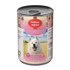 Родные Корма / Консервы для собак Птица с потрошками в желе по-Московски (цена за упаковку)