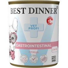 Best Dinner Vet Profi GastroIntestinal Low Fat / Диетический корм Бест Диннер для собак с Птицей (цена за упаковку)