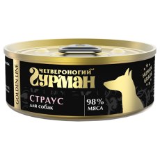 Четвероногий Гурман Golden Line / Консервы Золотая линия для собак Страус (цена за упаковку)