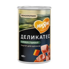 Мнямс Влажный корм Консервы для Щенков всех пород  Потофё по-провански Перепёлка с тыквой (цена за упаковку)