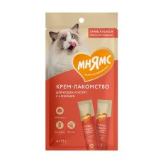 Мнямс Крем-лакомство для кошек с Тунцом Кацуо и Морским гребешком