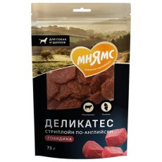 Мнямс Delicatesse Лакомство для собак Стриплойн по-английски Говядина