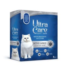 Ultra Care Active Carbon / Комкующийся наполнитель Ультра Кер для кошачьего туалета с Активированным углем в картоне