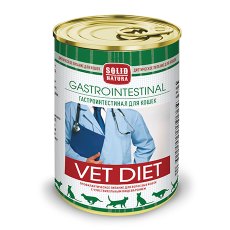 Solid Natura Vet Diet Gastrointestinal / Ветеринарный влажный корм (консервы) Солид Натура для кошек при Чувствительном пищеварении (цена за упаковку)