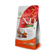 Farmina N&D Quinoa Line Skin & Coat Adult Quinoa Herring Grain free / Сухой Беззерновой корм Фармина для взрослых кошек Здоровье Кожи и Шерсти Сельдь с Киноа