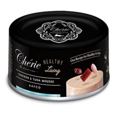 Pettric Cherie Healthy Living Chicken & Tuna Mousse / Беззерновые консервы Петрик для кошек Мусс из Курицы и тунца (цена за упаковку)
