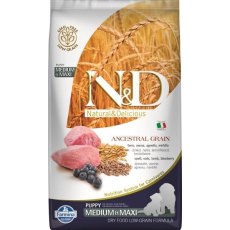 Farmina N&D Ancestral Grain Puppy Medium Maxi Lamb Spelt Oats Blueberry / Сухой Низкозерновой корм Фармина для Щенков Средних и Крупных пород Ягненок с Черникой