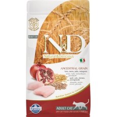Farmina N&D Ancestral Grain Adult Chicken Spelt Oats Pomegranate / Сухой Низкозерновой корм Фармина для взрослых кошек Курица с Гранатом