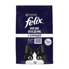 FELIX МЯСНОЕ ОБЪЕДЕНИЕ / Сухой корм Пурина Феликс Мясное объедение для взрослых кошек с курицей