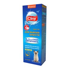 Cliny / Паста Клини с ионами Серебра и витамином В5 для кошек для Вывода Шерсти со вкусом Сыра