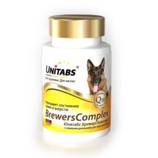 Unitabs BrewersComplex с Q10 / Витаминно-минеральный комплекс Юнитабс для Крупных собак с Пивными дрожжами