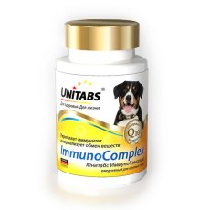 Unitabs ImmunoComplex с Q10 / Витаминно-минеральный комплекс Юнитабс для Крупных собак