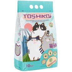Toshiko / Комкующийся наполнитель Тошико для кошачьего туалета Бентонитовый Сосновый бор