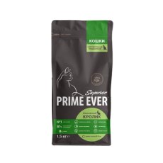 Prime Ever Superior Sensitive / Полнорационный сухой корм Прайм Эвер для кошек с Чувствительным пищеварением Изысканный кролик