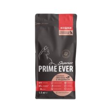 Prime Ever Superior Sterilised / Полнорационный сухой корм Прайм Эвер для Стерилизованных кошек Свежайший лосось с индейкой